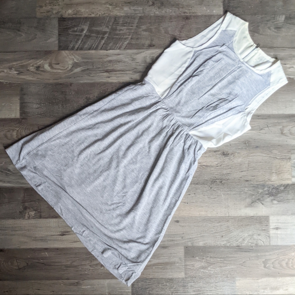 Gray and White Sundress Size S